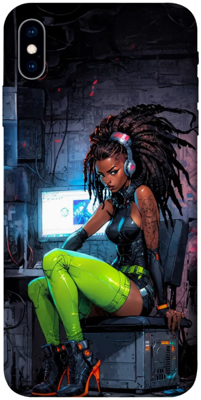 Чехол на Apple iPhone X (5.8") Cyber girl фото 1 из 1
