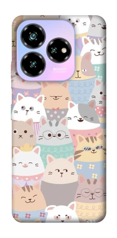 Чехол на ZTE Nubia V60 Funny Kittens ver.2 фото 1 из 1