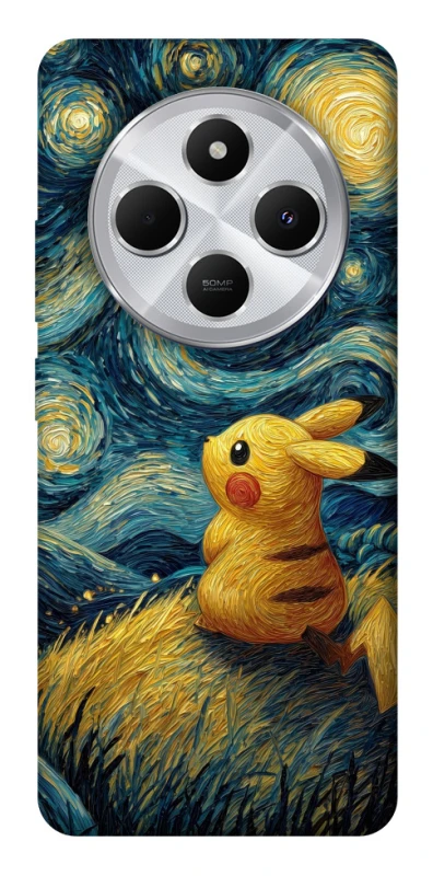 Чохол на Xiaomi Redmi 14C / Poco C75 Pikachu and Van Gogh фото 1 з 1