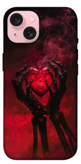 Чехол на Apple iPhone 15 (6.1") Heart in the hands of a skeleton фото 1 из 1