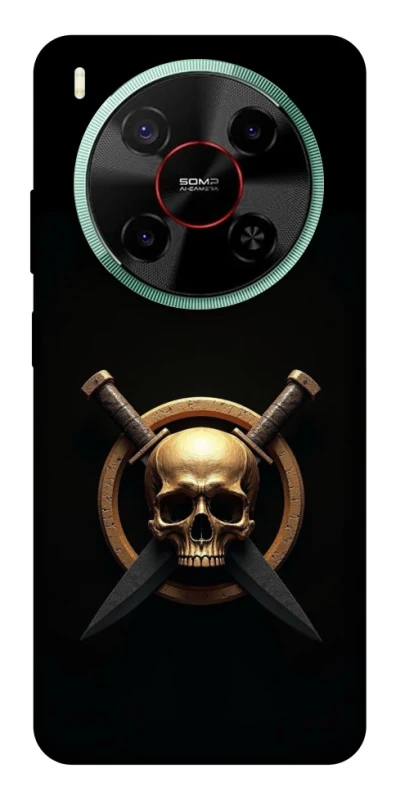 Чохол на ZTE Nubia V70 Max Golden Skull фото 1 з 1