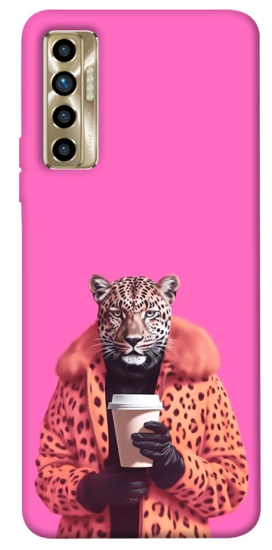 Чехол на TECNO Camon 17P Леопард с кофе фото 1 из 1