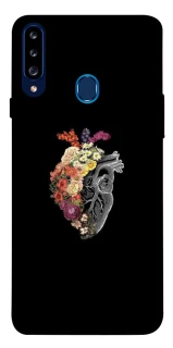 Чохол на Samsung Galaxy A20s Heart with flowers фото 1 з 1