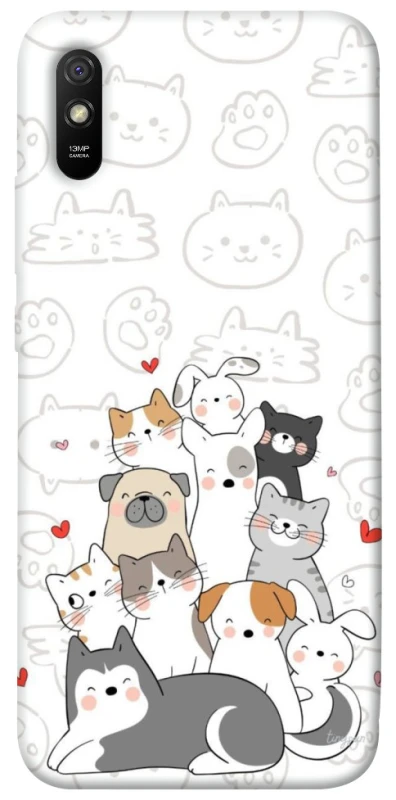 Чохол на Xiaomi Redmi 9A Funny Pets фото 1 з 1