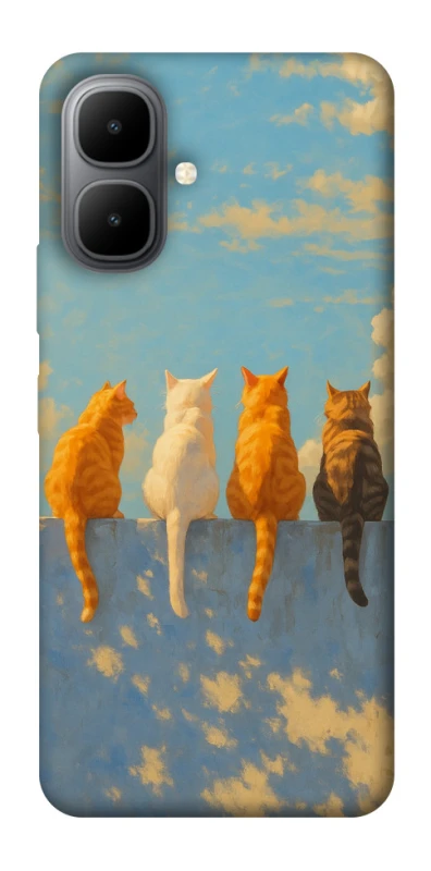 Чохол на Infinix Smart 10 cats on wall фото 1 з 1