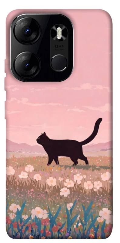 Чохол на Tecno Spark Go 2023 cat on a field фото 1 з 1