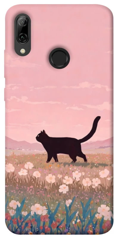 Чехол на Huawei P Smart (2019) cat on a field фото 1 из 1