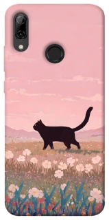 Чехол на Huawei P Smart (2019) cat on a field фото 1 из 1