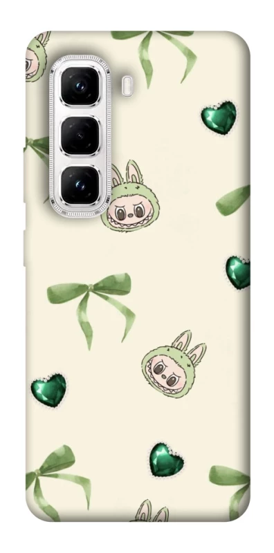 Чохол на Infinix Hot 50 Pro Labubu Green Heart фото 1 з 1