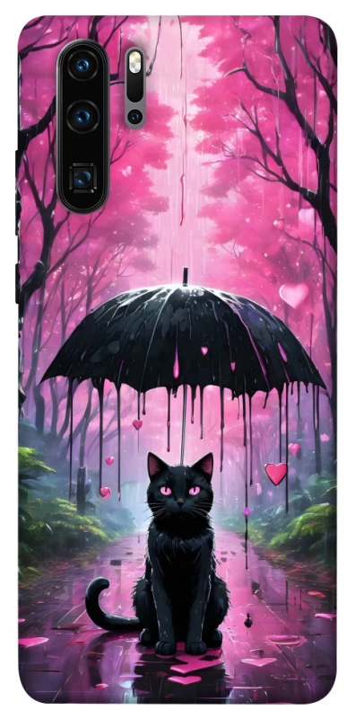 Чохол на Huawei P30 Pro Black cat фото 1 з 1