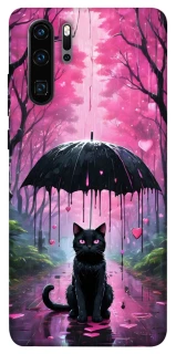 Чохол на Huawei P30 Pro Black cat фото 1 з 1