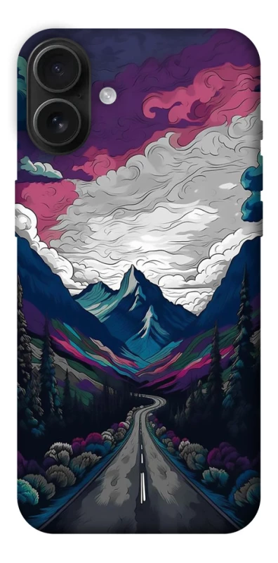 Чехол на Apple iPhone 16 Plus Нарисованные горы фото 1 из 1