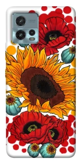 Чохол на Motorola Moto G72 Соняшники та маки фото 1 з 1