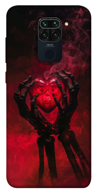 Чохол на Xiaomi Redmi Note 9 / Redmi 10X Heart in the hands of a skeleton фото 1 з 1