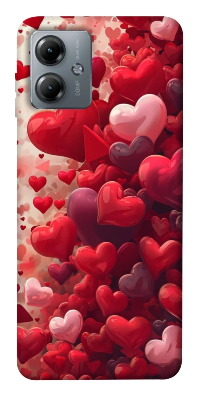 Чохол на Motorola Moto G14 Many hearts фото 1 з 1