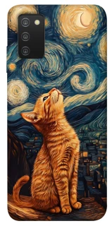 Чехол на Samsung Galaxy A03s van gogh cat фото 1 из 1