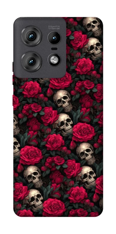 Чехол на Motorola Edge 50 Pro Черепа и розы фото 1 из 1