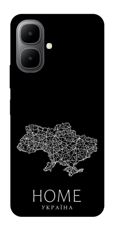 Чохол на Infinix Smart 10 Ukraine black map фото 1 з 1