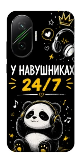Чехол на Xiaomi Poco F7 У навушниках 24/7 фото 1 из 1