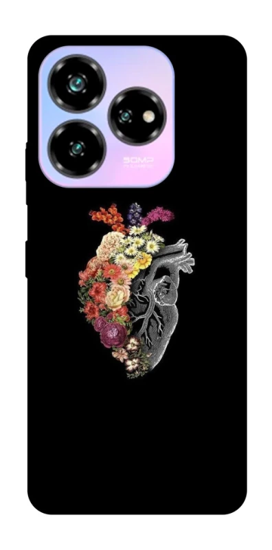 Чохол на ZTE Nubia V60 Heart with flowers фото 1 з 1