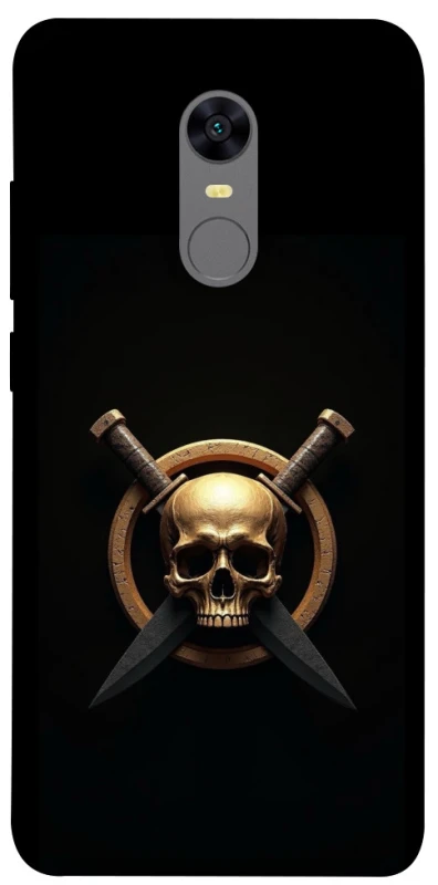 Чехол на Xiaomi Redmi 5 Plus / Redmi Note 5 (Single Camera) Golden Skull фото 1 из 1