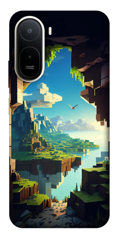 Чохол на Xiaomi Redmi A7 Pro 4G Minecraft sunrise фото 2 з 2