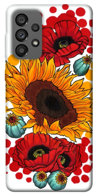 Чохол на Samsung Galaxy A73 5G Соняшники та маки фото 1 з 1