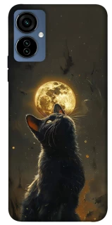 Чохол на TECNO Camon 19 Neo Кіт під місяцем v2 фото 1 з 1