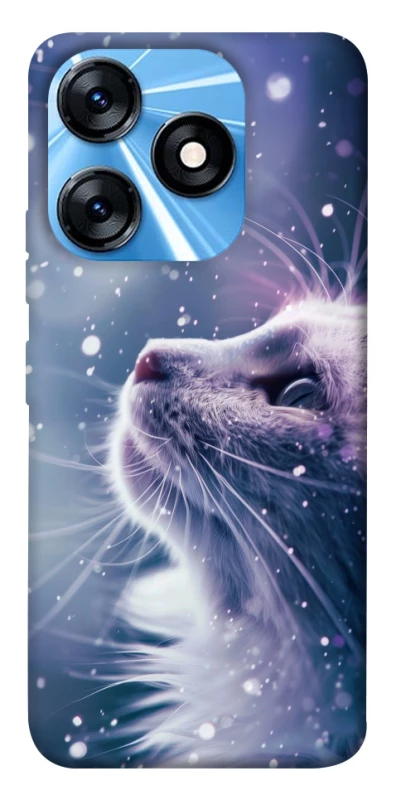 Чехол на TECNO Spark 10 Snow cat фото 1 из 1
