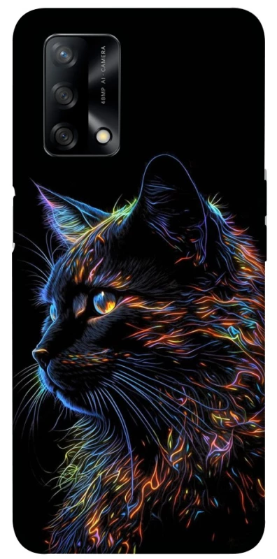Чохол на Oppo A74 4G Чорний кіт фото 1 з 1