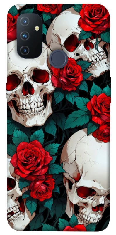 Чохол на OnePlus Nord N100 skull and rose фото 1 з 1