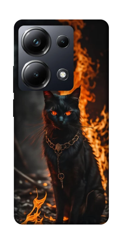 Чехол на Xiaomi Poco M6 Pro 4G Огненный кот фото 1 из 1