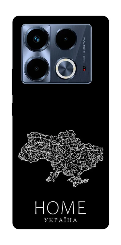 Чохол на Infinix Note 40 4G Ukraine black map фото 1 з 1