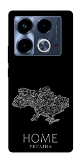 Чохол на Infinix Note 40 4G Ukraine black map фото 1 з 1