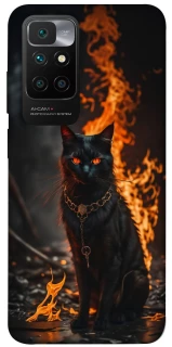 Чехол на Xiaomi Redmi 10 Огненный кот фото 1 из 1