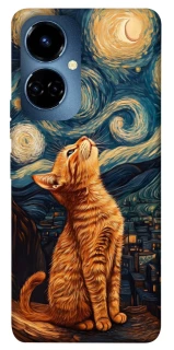 Чохол на TECNO Camon 19 van gogh cat фото 1 з 1