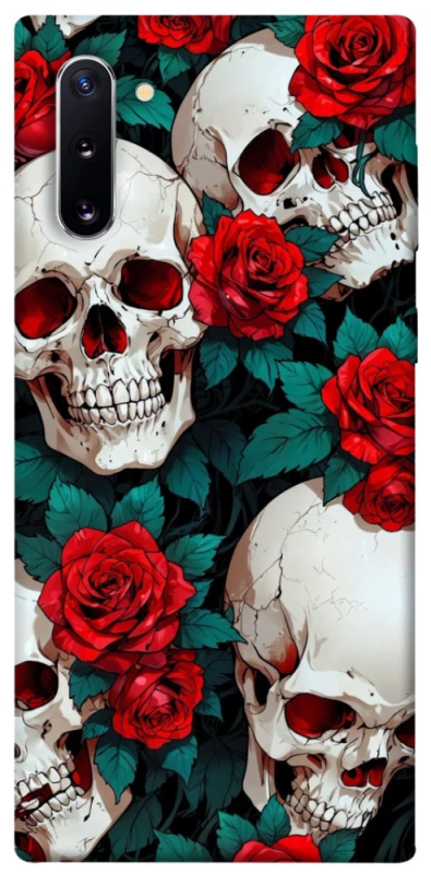 Чохол на Samsung Galaxy Note 10 skull and rose фото 1 з 1