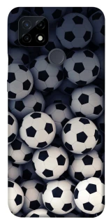 Чехол на Realme C21 Футбольные мячи фото 1 из 1