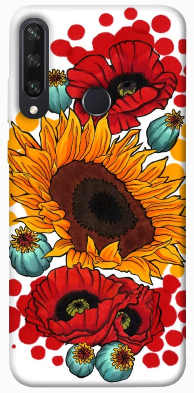 Чохол на Huawei Y6p Соняшники та маки фото 1 з 1