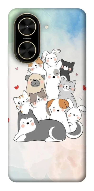 Чехол на Xiaomi Poco C71 Funny Pets ver.2 фото 1 из 1