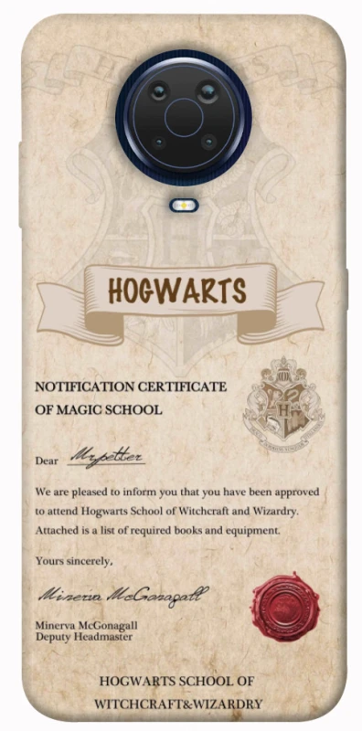 Чехол на Nokia G20 / G10 / 6.3 The Hogwarts acceptance letter фото 1 из 1