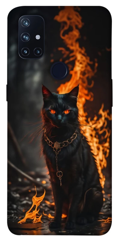 Чохол на OnePlus Nord N10 5G Вогняний кіт фото 1 з 1