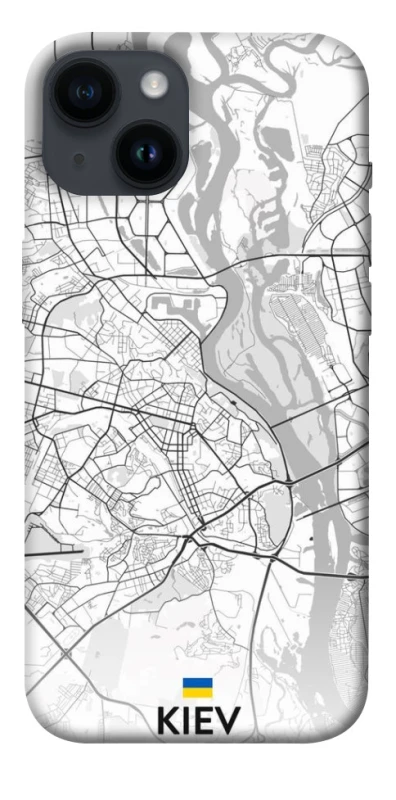 Чехол на Apple iPhone 14 (6.1") Kiev white map фото 1 из 1