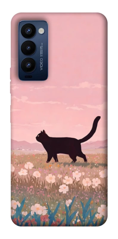 Чехол на TECNO Camon 18 Pro cat on a field фото 1 из 1