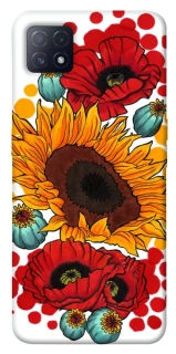 Чехол на Oppo A72 5G / A73 5G Подсолнечники и маки фото 1 из 1