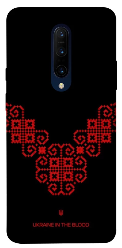 Чохол на OnePlus 7 Pro Чорно-червона вишиванка фото 1 з 1