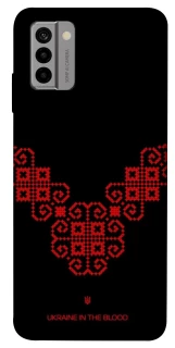Чехол на Nokia G22 Черно-красная вышиванка фото 1 из 1