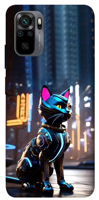 Чехол на Xiaomi Redmi Note 10 / Note 10s Cyber cat фото 1 из 1