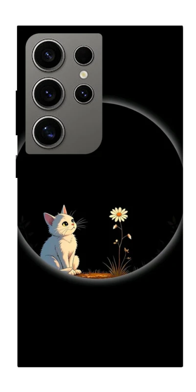 Чехол на Samsung Galaxy S24 Ultra Cat and flower фото 1 из 1