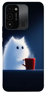 Чехол на TECNO Spark 8C Чехол кот с кофе фото 1 из 1